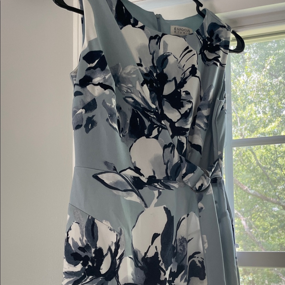 Enfocus Studio Floral Midi Dress‎ - Blue and White - Picture 10 of 13